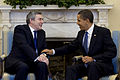 Prime Minister Gordon Brown and President Barack Obama in the Oval Office, 2009