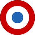 From 1912 onwards, the French Air Force originated the use of roundels on military aircraft shortly before World War I. Similar national cockades, with different ordering of colours, were later adopted as aircraft roundels by their allies.[32]