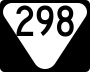 State Route 298 marker
