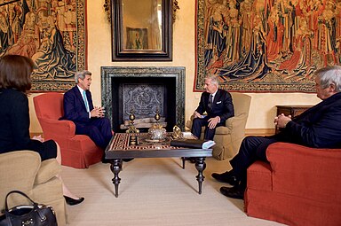 King Philippe during a private audience in his Office
