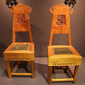 Chairs by Sergey Malyutin (c. 1900), Talashkino Art Colony
