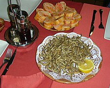 Fried sonsos with pa amb tomàquet