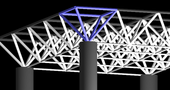 Diagram of a space frame such as used for a roof