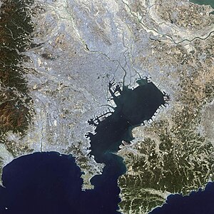 NASA Earth Observatory – Aufnahme der Bucht von Tokio