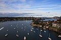 Daytime view of Parramatta River from Gladesville Bridge facing east
