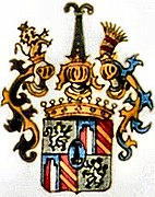 Gemehrtes Wappen der Grafen Welser von Welsersheimb, nach Siebmacher, 1790