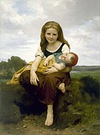 William-Adolphe Bouguereau, The Elder Sister (1869), 130.2 × 97.2 cm.