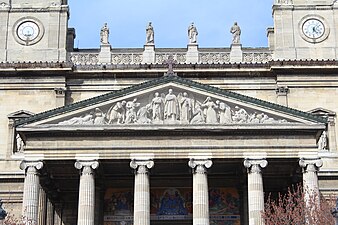 Neoclassical pediment of the Church of Saint-Vincent-de-Paul, Paris, by Jacques Ignace Hittorff, 1830-1846[28]
