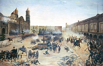 2 de abril de 1867. Entrada del general Porfirio Díaz a Puebla, 1902, by Francisco de Paula Mendoza.