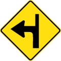 (W9-1) Modified side road intersection (left)