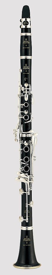 French Clarinet (Original Boehm with 17 keys and 6 rings). Developed Circa 1843 by Hyacinthe Klosé and Louis Auguste Buffet.
