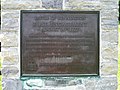 A historical plaque erected at the entrance to the site describing the battle