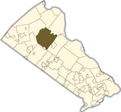 Location of Bedminster Township in Bucks County