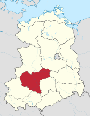 Lage des Bezirks Halle in der DDR