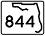 State Road 844 marker