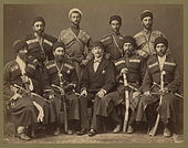 Group of Circassian men with Ottoman Official