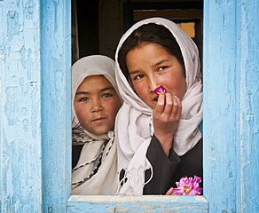 Hazara schoolgirls in Bamyan province
