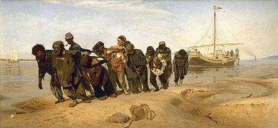 Die Wolgatreidler, Gemälde von Ilja Repin