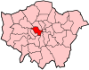 Location of the City of Westminster in Greater London
