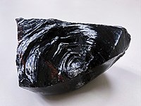 Obsidian, used for making tools and weapons