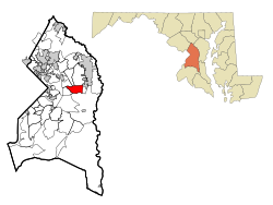 Location of Kettering, Maryland
