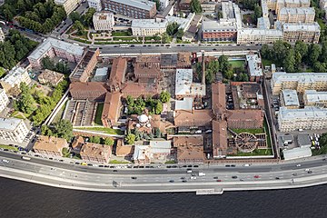 An aerial view of Kresty Prison