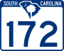 South Carolina Highway 172 marker