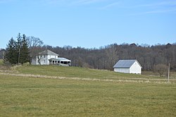 A farmstead on State Route 146 west of Cumberland