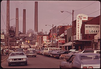 7th Avenue looking NE, South Charleston, in 1973