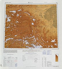 Map of the border (near Kashgar) including the tripoint with Tajikistan (International Map of the World, AMS, 1966)[a]
