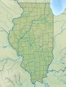 Location of Lake Iroquois in Illinois, USA.