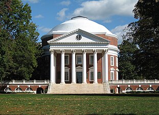 The Rotunda (University of Virginia), Charlottesville, Virginia, by Thomas Jefferson, 1822-1826[96]