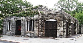 Stone building for the 190th Street subway station