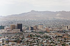Blick auf El Paso und Ciudad Juárez vom Scenic Drive