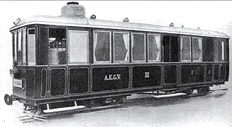 The first steam railcar built by Ganz and de Dion-Bouton