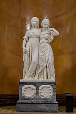 The Princesses Louisa and Friderica of Prussia; by Johann Gottfried Schadow; 1795–1797; marble; height: 172 cm; Alte Nationalgalerie, Berlin, Germany[43]