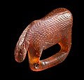 Animal figurine carved from amber, from Næsby Strand, Denmark