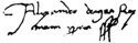 Alexander Jagiellon's signature