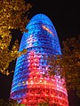 Torre Agbar bei Nacht