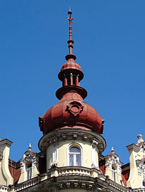 Detail of the corner spire
