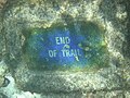 End of the underwater marked trail