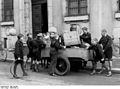 Jungvolk boys 1933 collecting metal for the German armament industry. Photo: Bundesarchiv