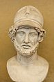 Image 21Marble bust of Pericles with a Corinthian helmet, Roman copy of a Greek original, Museo Chiaramonti, Vatican Museums; Pericles was a key populist political figure in the development of the radical Athenian democracy. (from Ancient Greece)