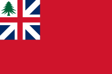After the union of England and Scotland, some New England ensigns used the British Union Flag rather than the St George's Cross.[7]
