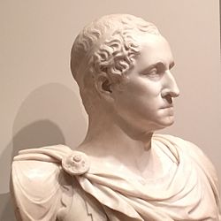 Ceracchi's 1795 marble bust of George Washington on display at the Metropolitan Museum of Art in New York City