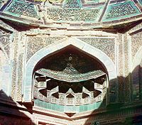 Decorative detail of the mausoleum of Bayan Qulï Khan, 1358