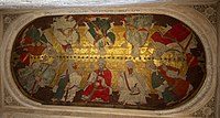 Painting in the ceiling of the Hall of Kings of the Alhambra, depicting the ten Sultans of Granada.[7]