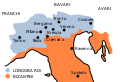 Kingdom of the Lombards (568-774 AD) in 572 AD.