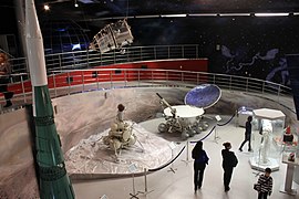 Luna 10 model (suspended), Memorial Museum of Cosmonautics