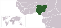 Lage Nigerias in Westafrika